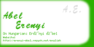 abel erenyi business card